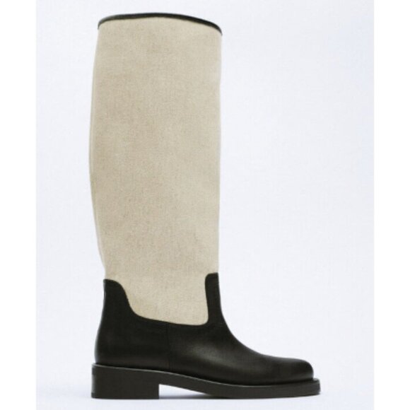 NWT Zara Leather Boots - Picture 5 of 9